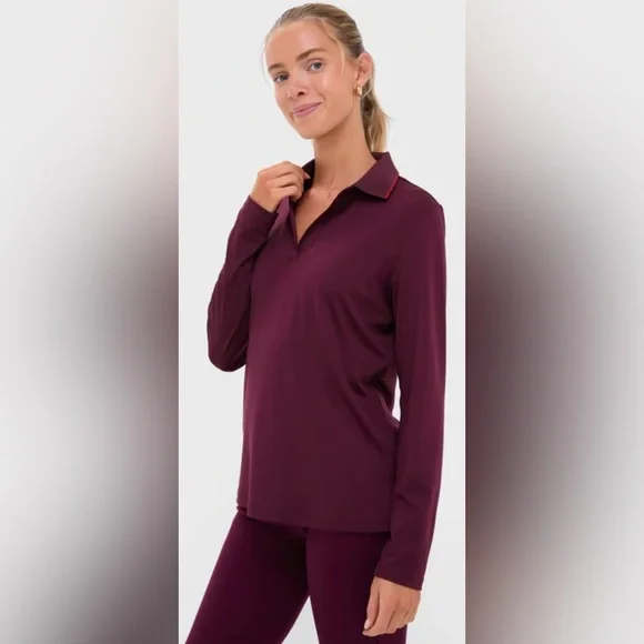 Tuckernuck Winetasting Performance Jersey Caroline Polo | L | Long Sleeves | NWT - Picture 4 of 12